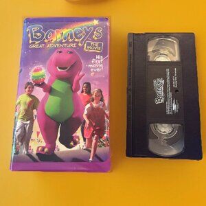 Barney's Great Adventure: The Movie 1998 VHS Tape, Purple Clamshell